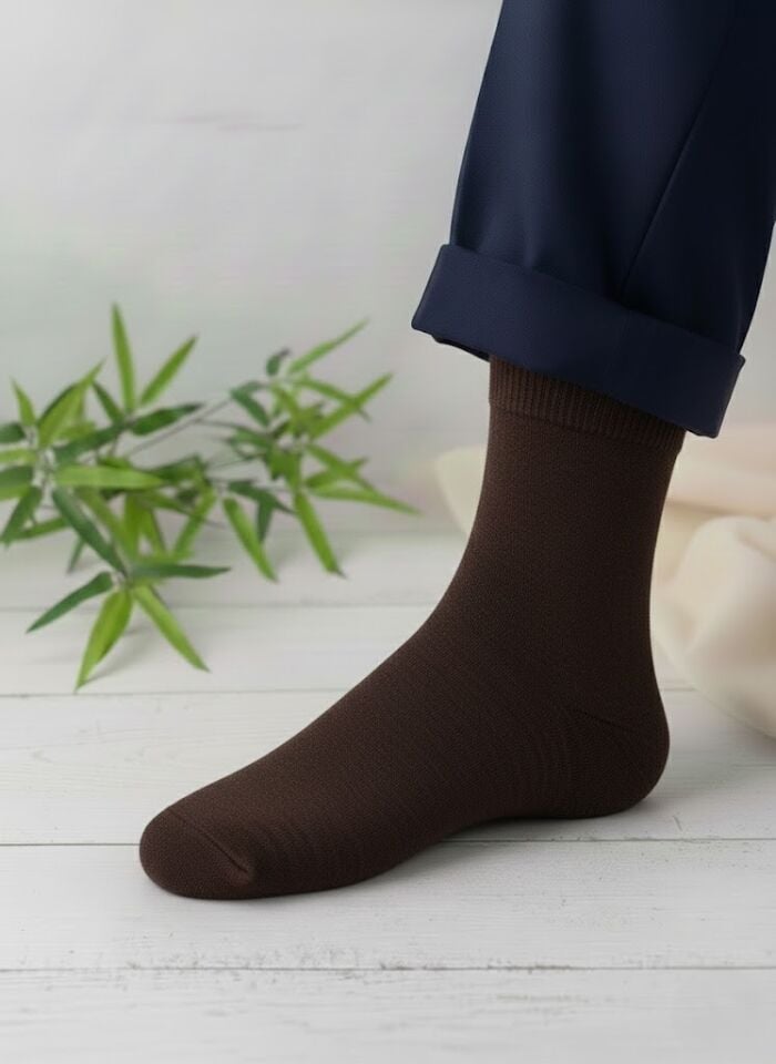 Emre Kahverengi Bambu Erkek Çorap