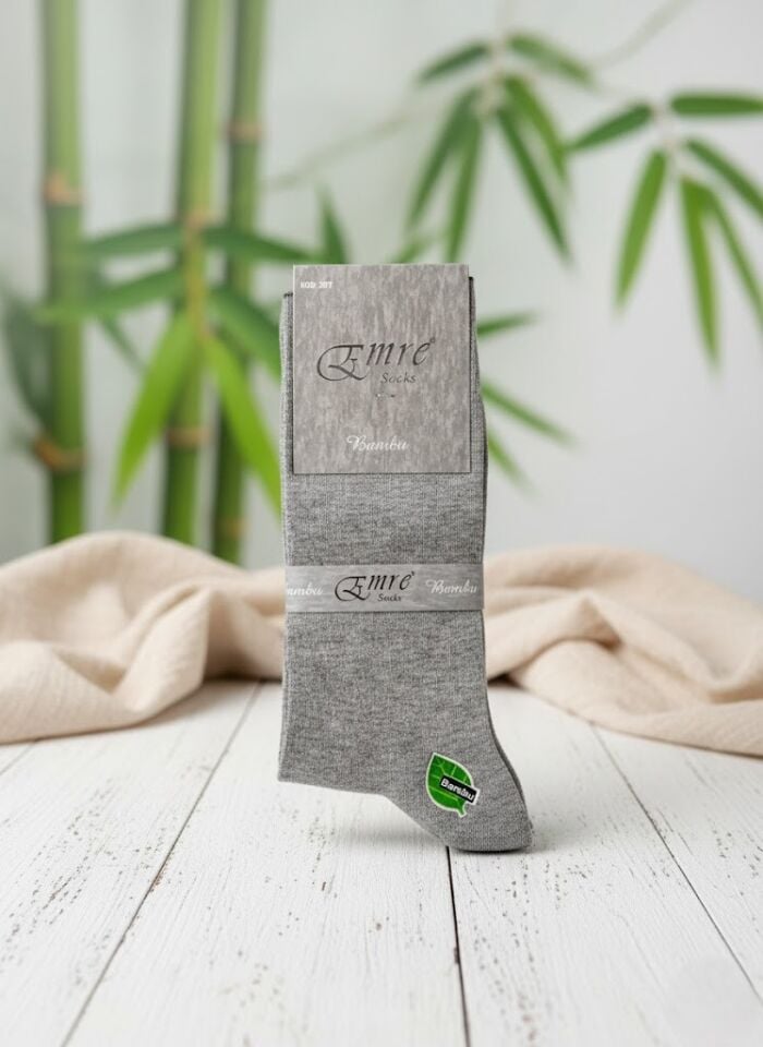 Emre Gri Bambu Erkek Çorap