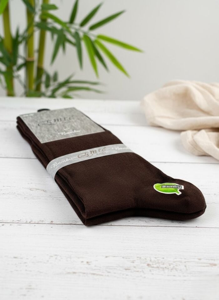Emre Kahverengi Bambu Erkek Çorap