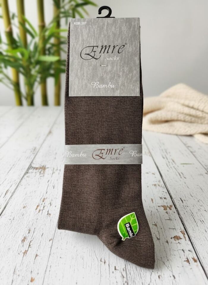 Emre Melanj Kahve Bambu Erkek Çorap