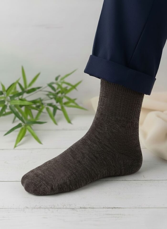 Emre Melanj Kahve Bambu Erkek Çorap