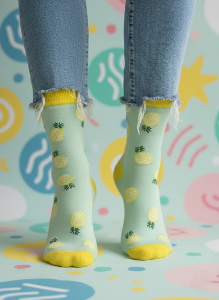 Ananas Desenli Çorap