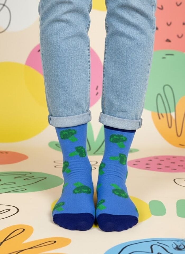 Brokoli  Desenli Çorap