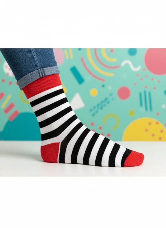 Çizgili Desenli Çorap