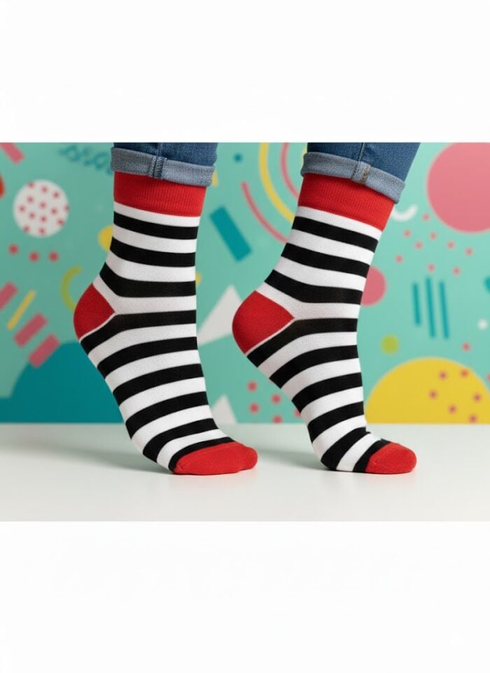 Çizgili Desenli Çorap