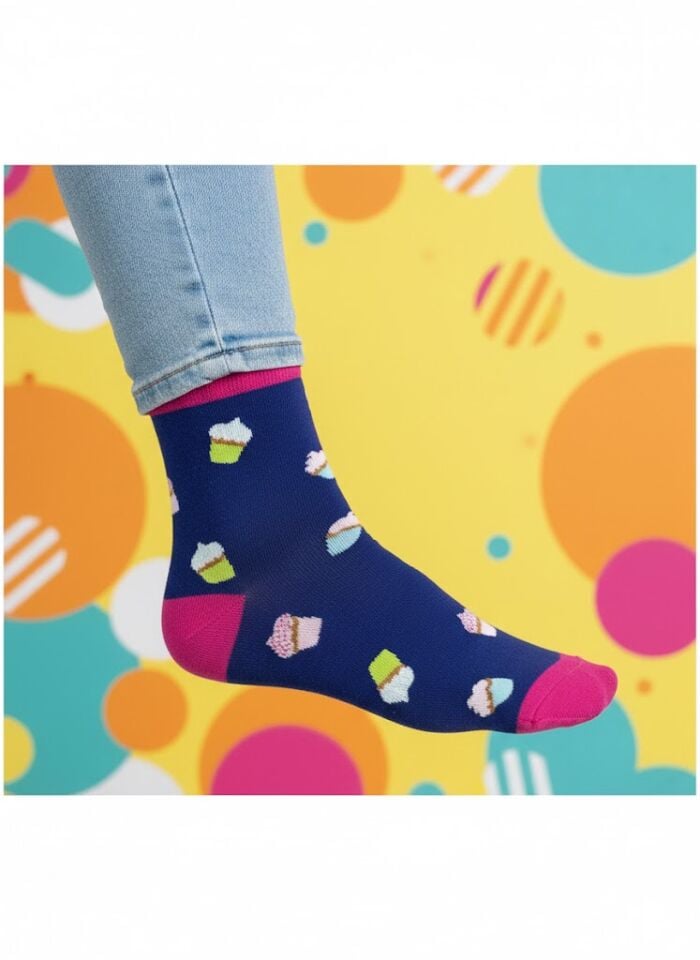 Cupcake Desenli Çorap