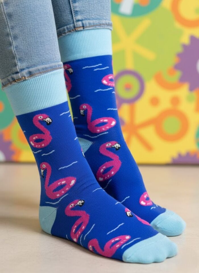 Flamingo Desenli Çorap
