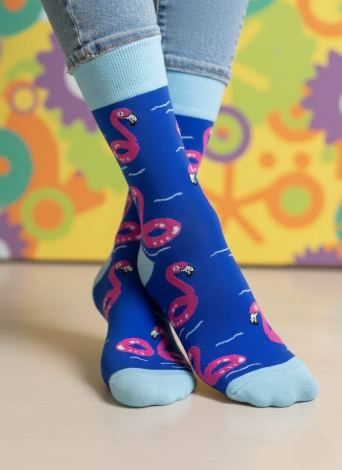 Flamingo Desenli Çorap