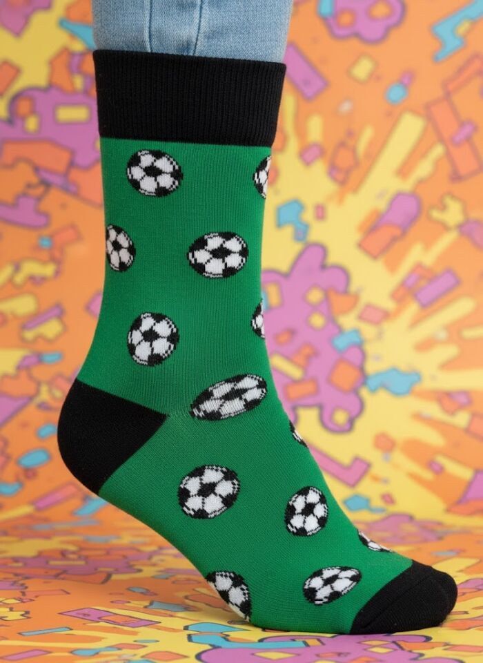 Futbol Topu Desenli Çorap