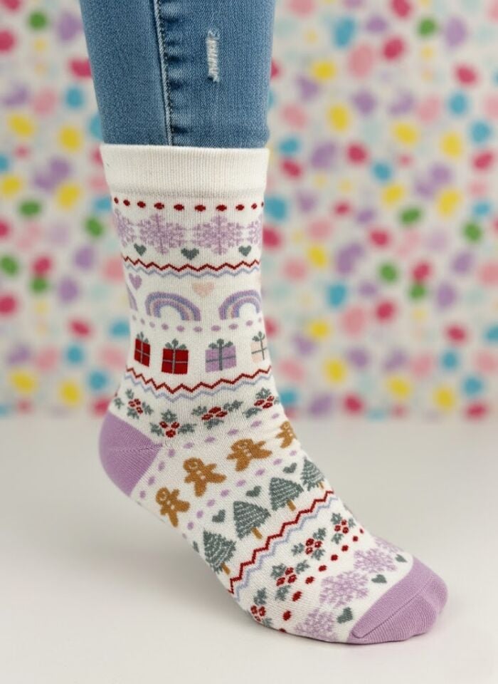 Hediye Paketi Desenli Çorap