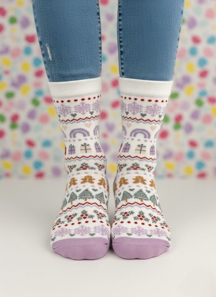 Hediye Paketi Desenli Çorap