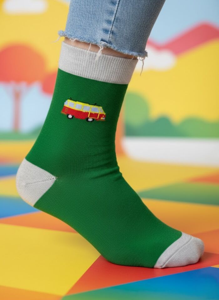 Minibüs Desenli Çorap