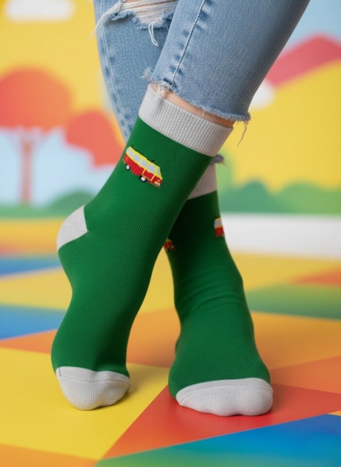 Minibüs Desenli Çorap