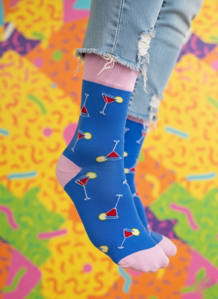 İçecek Desenli Çorap
