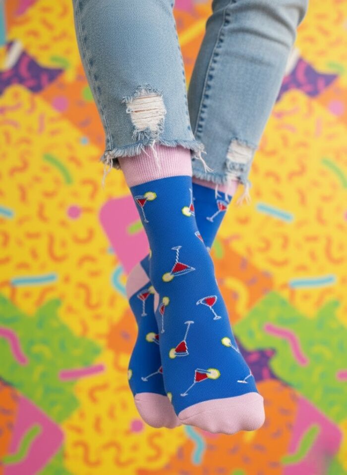 İçecek Desenli Çorap