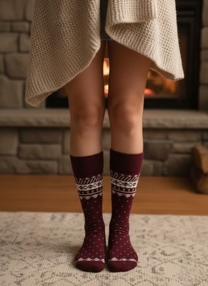 Desenli Havlu Çorap