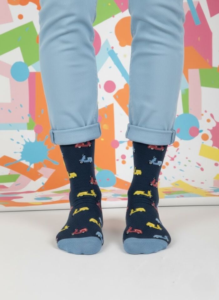 Motosiklet Desenli Çorap