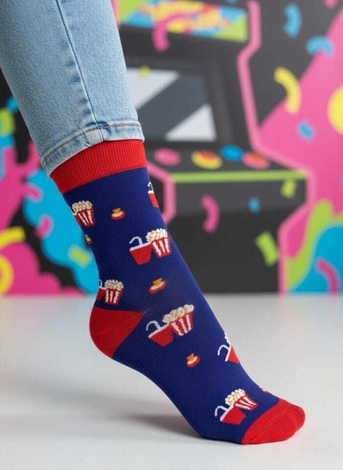 Popcorn Desenli Çorap