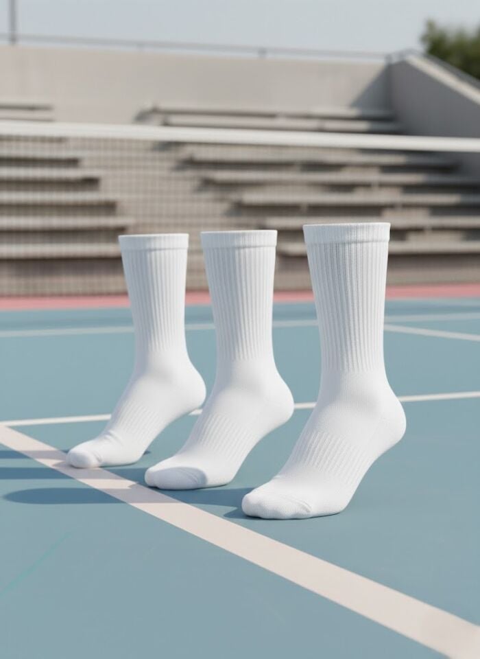 3'lü Paket Beyaz Kolej Çorap