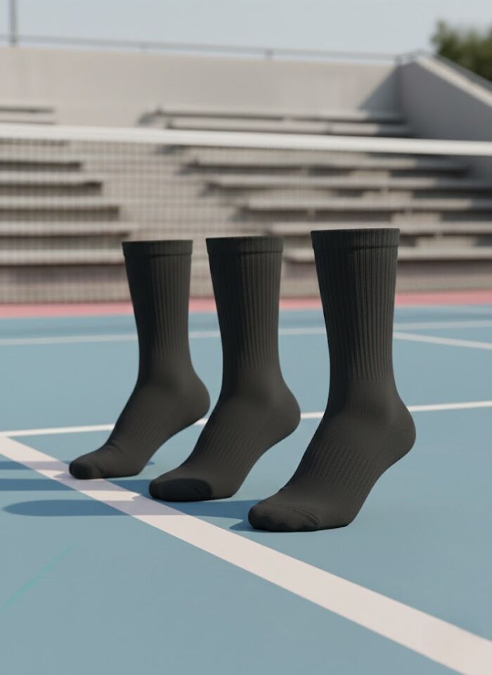 3'lü Paket Siyah Kolej Çorap