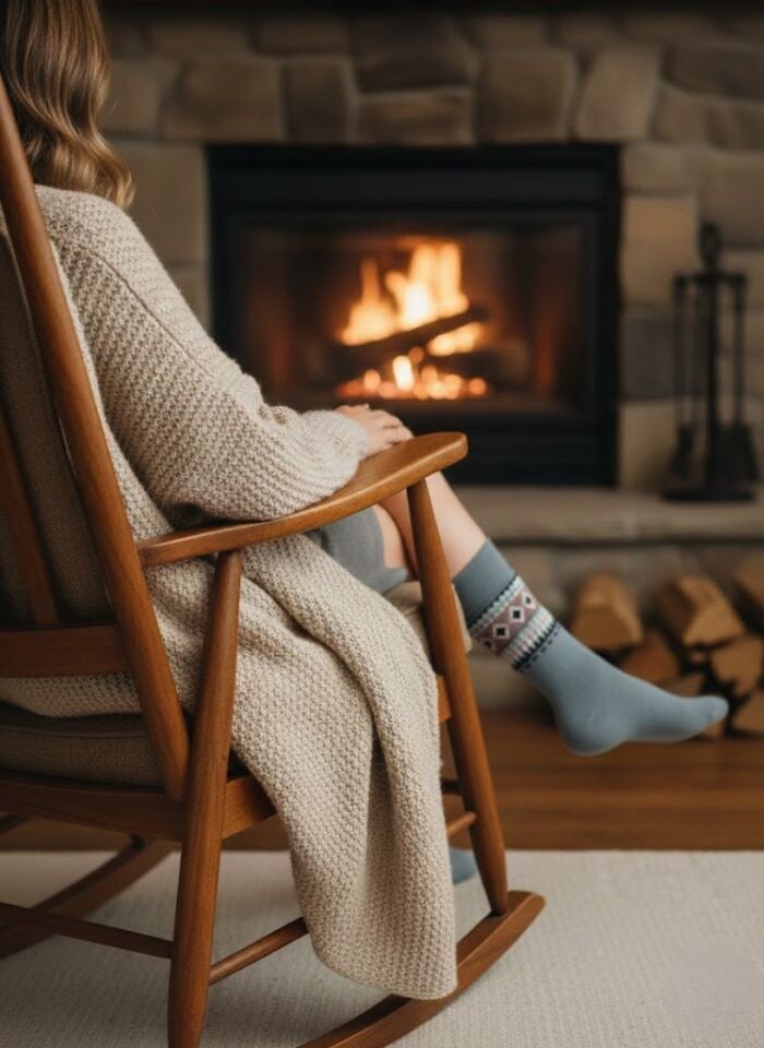 Ekose Desenli Havlu Çorap