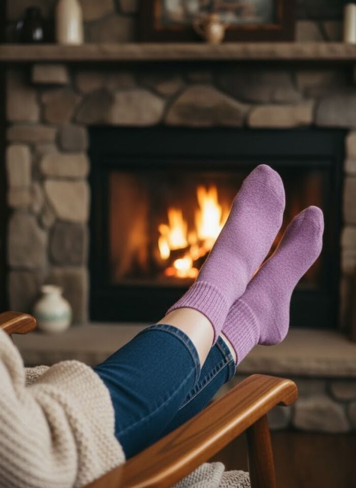 Pembe Molina Havlu Çorap