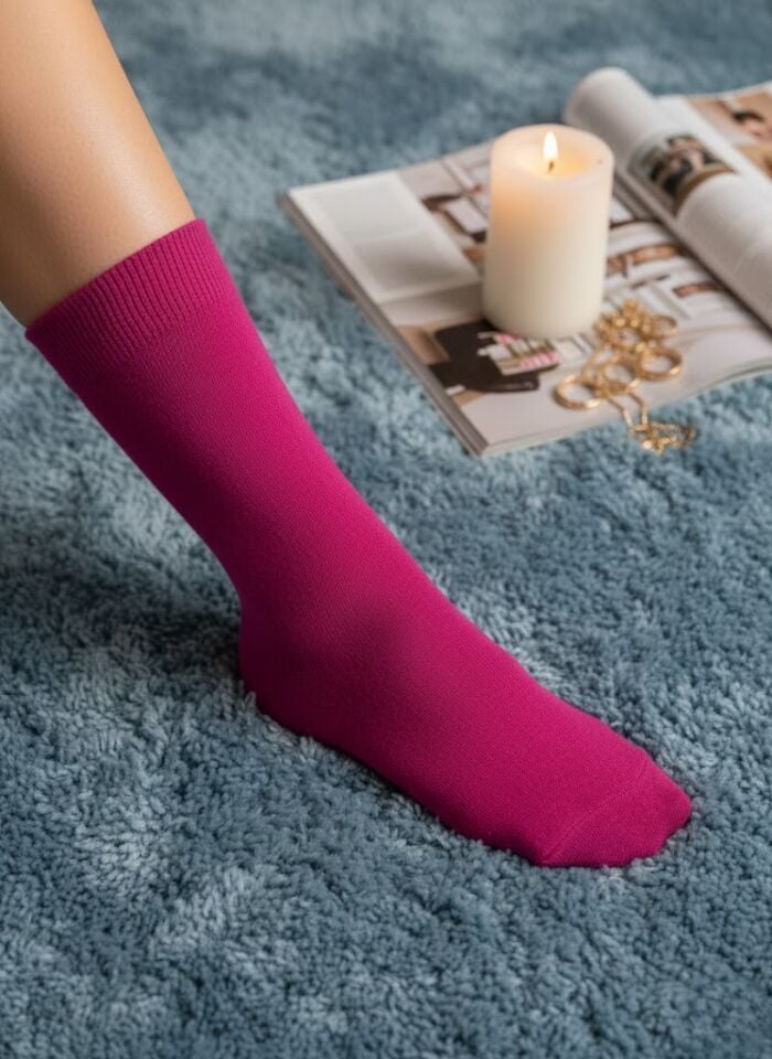 Fuşya Kadın Soket Çorap