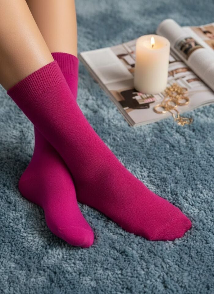 Fuşya Kadın Soket Çorap