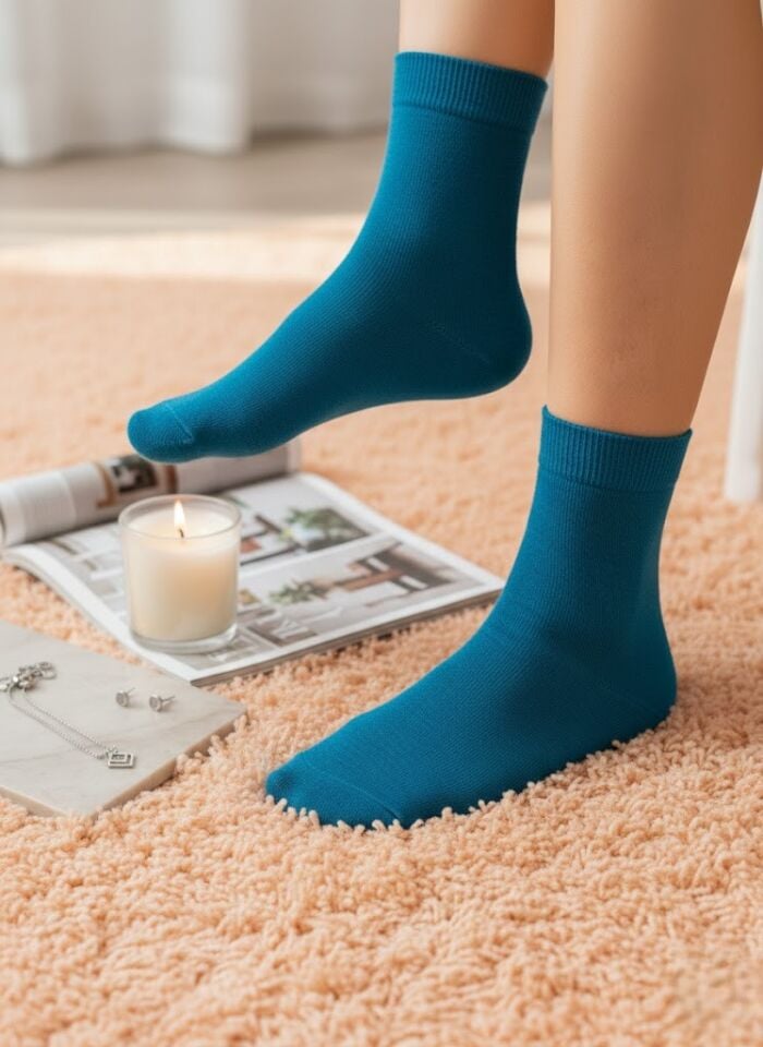 Petrol Yeşili Kadın Soket Çorap