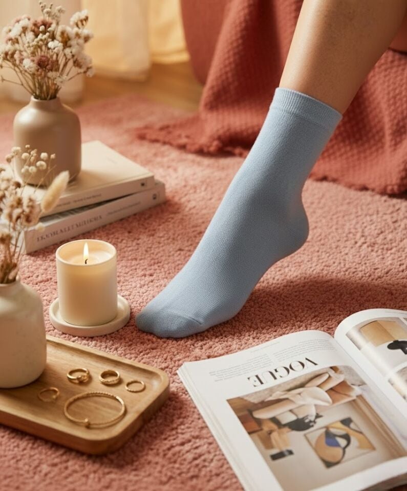 Mavi Kadın Soket Çorap