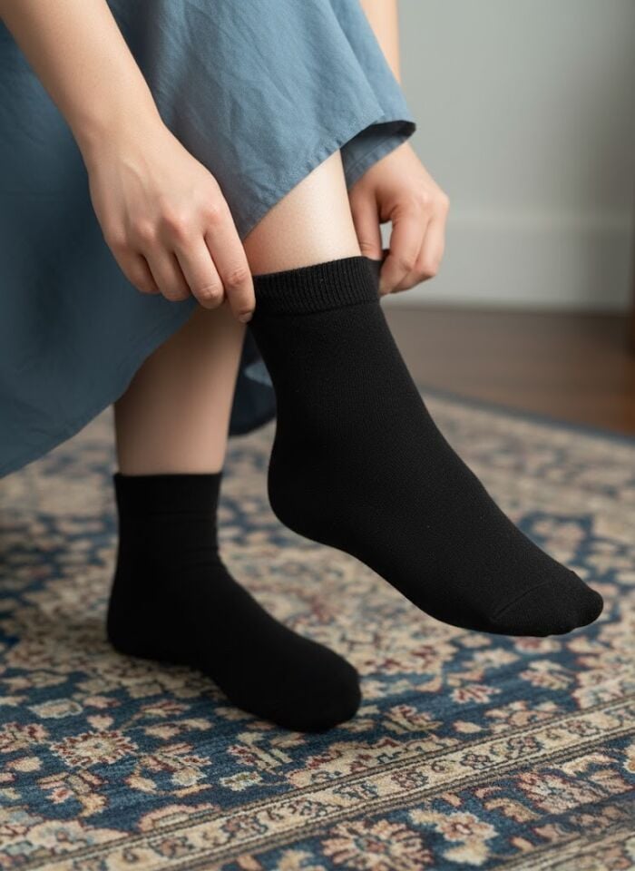 3'Lü Paket Siyah Kadın Soket Çorap