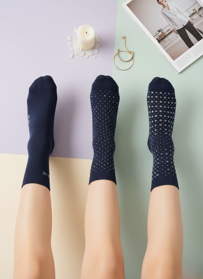 3'lü Kadın Soket Çorap