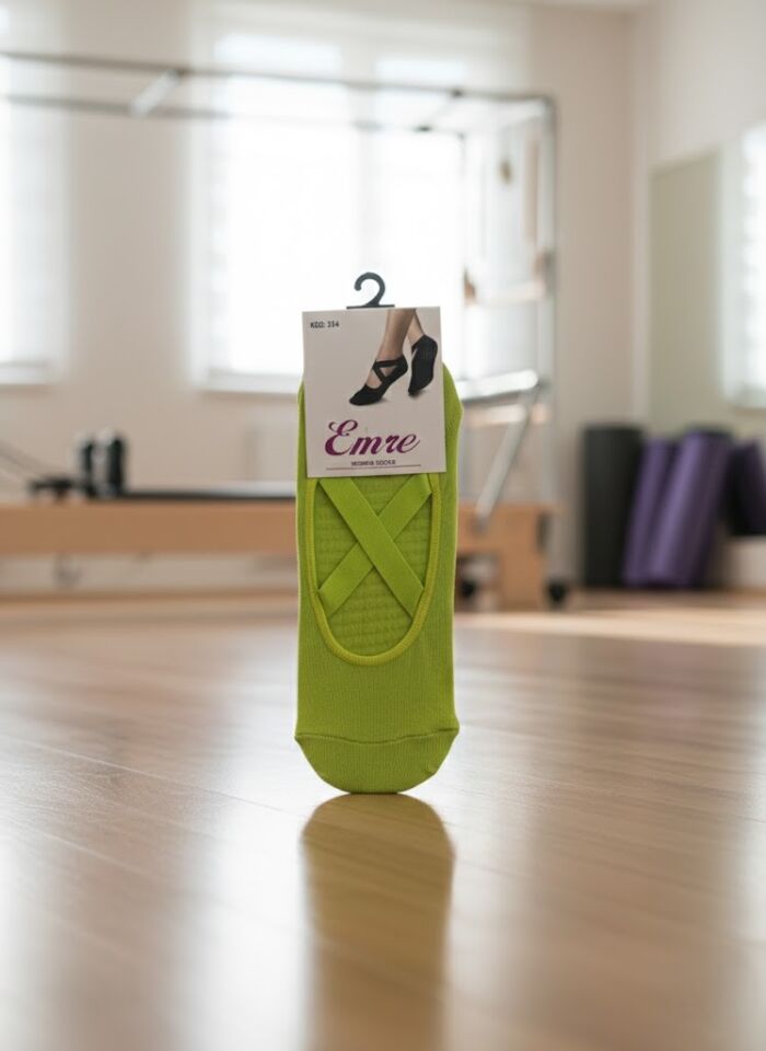 Yeşil Çapraz Pilates&Yoga Çorabı