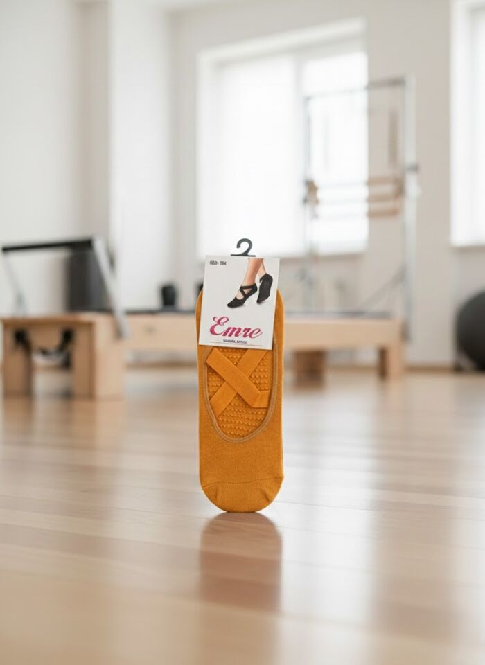 Turuncu Çapraz Pilates&Yoga Çorabı