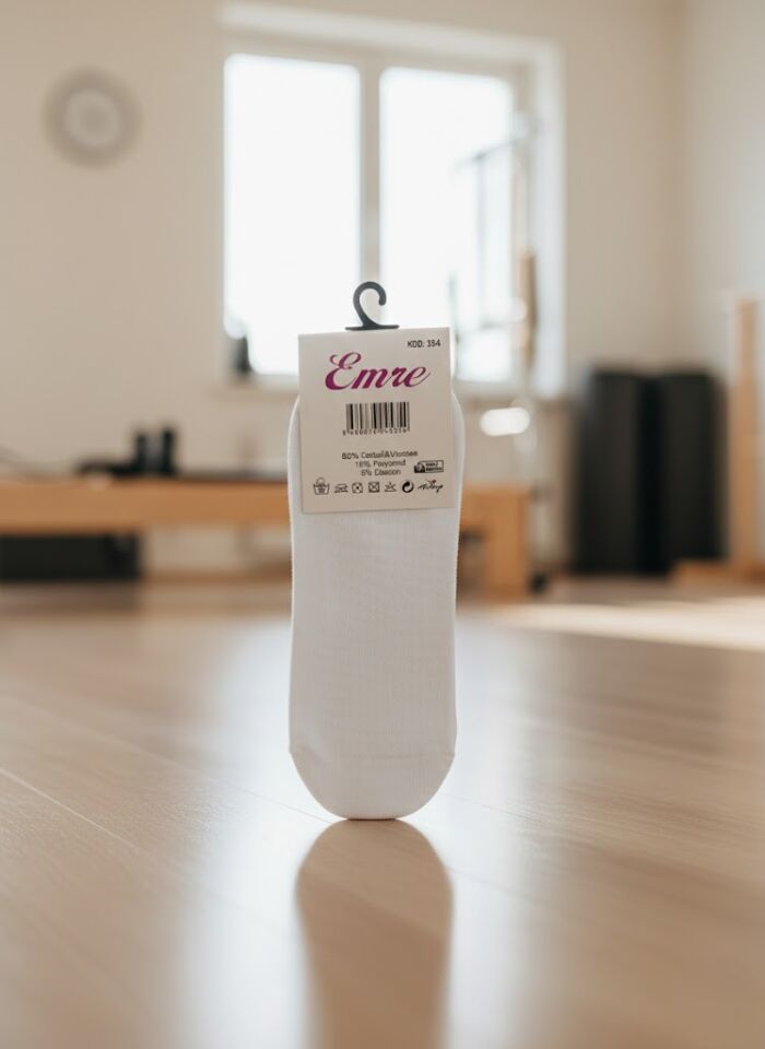 Beyaz Çapraz Pilates&Yoga Çorabı
