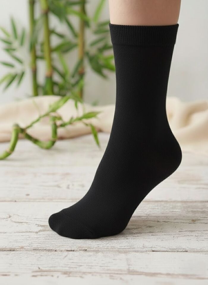 Emre Siyah Bambu Kadın Çorap