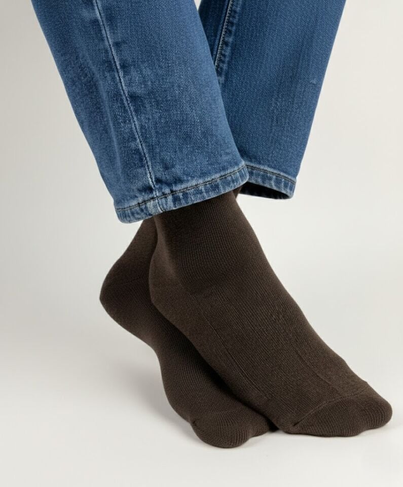 Kahverengi Pamuklu Erkek Çorap