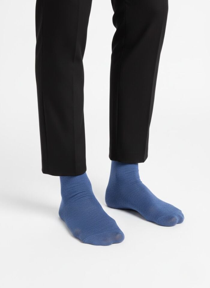 Mavi Pamuklu Erkek Çorap