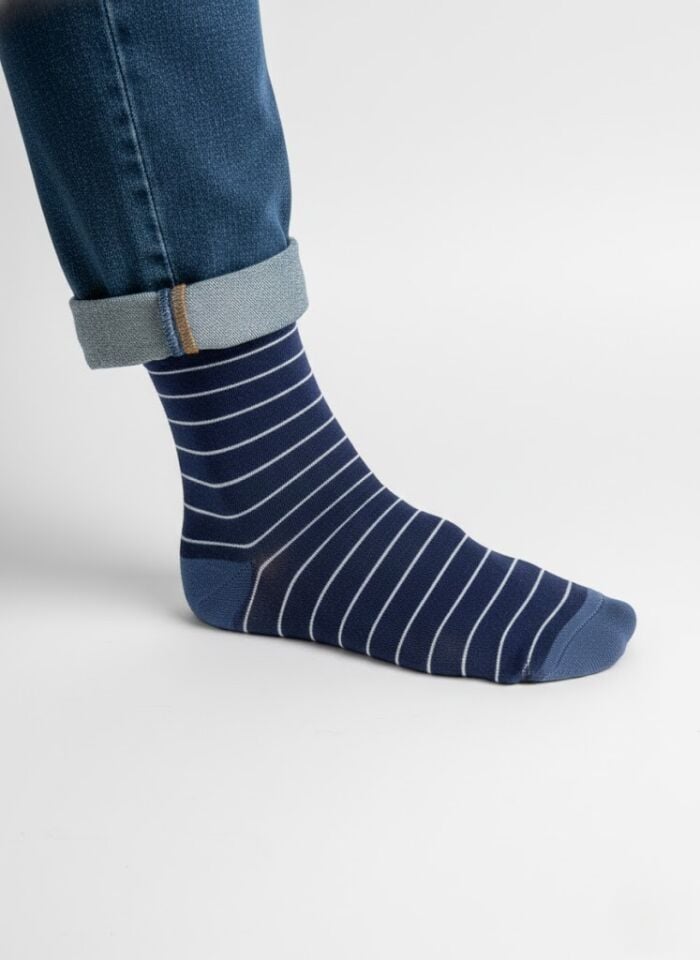 Çizgili Pamuklu Erkek Çorap