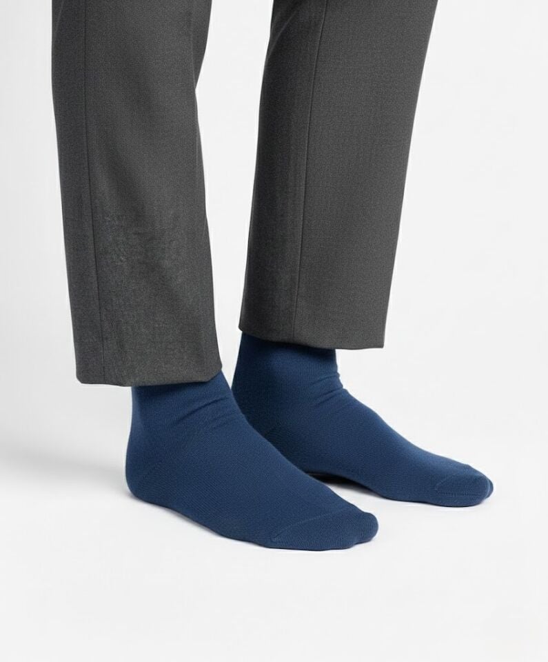 Mavi Pamuklu Erkek Çorap