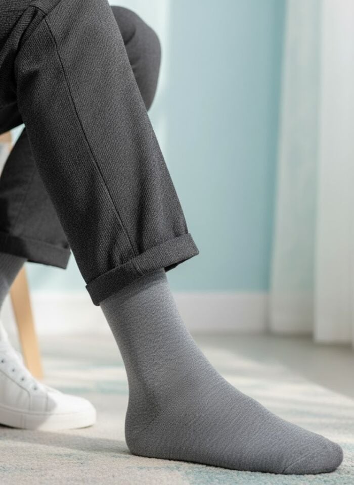 Gri Pamuklu Erkek Çorap