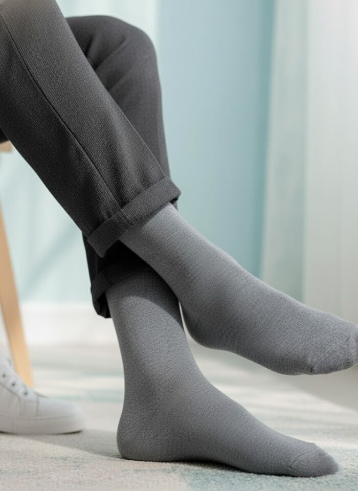 Gri Pamuklu Erkek Çorap