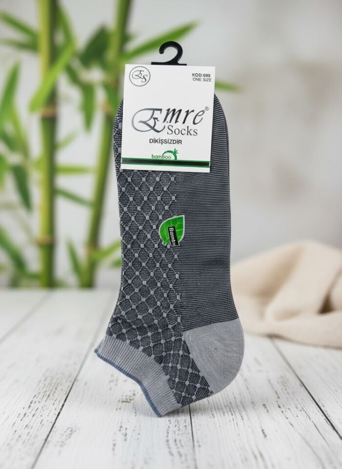 Emre Gri Desenli Bambu Patik