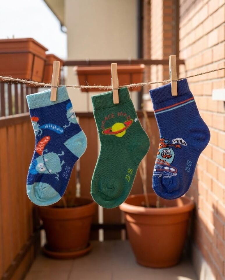 3'lü Erkek Çocuk Çorap