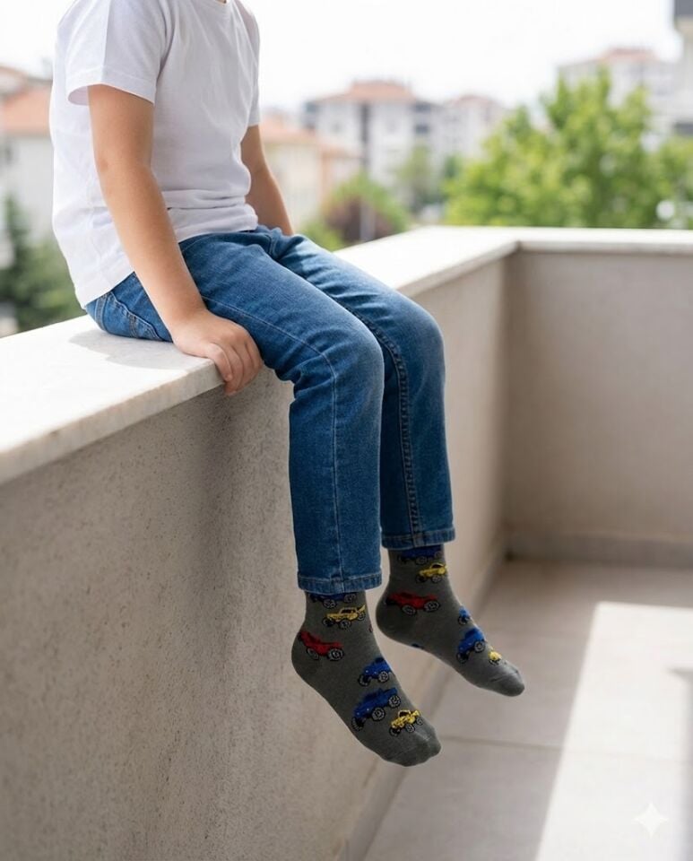 3'lü Erkek Çocuk Çorap