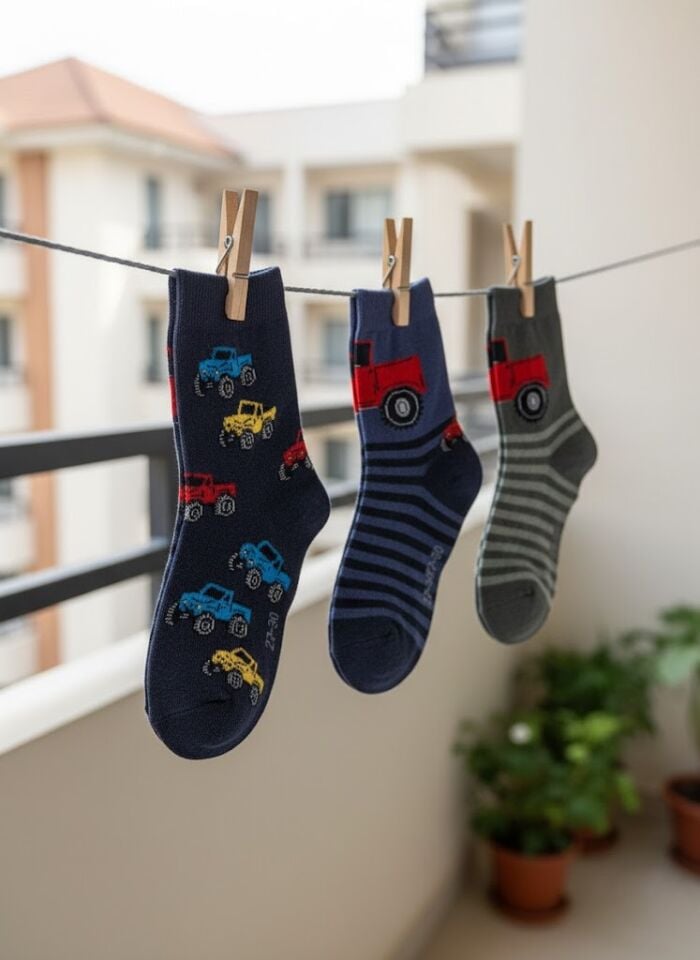 3'lü Erkek Çocuk Çorap