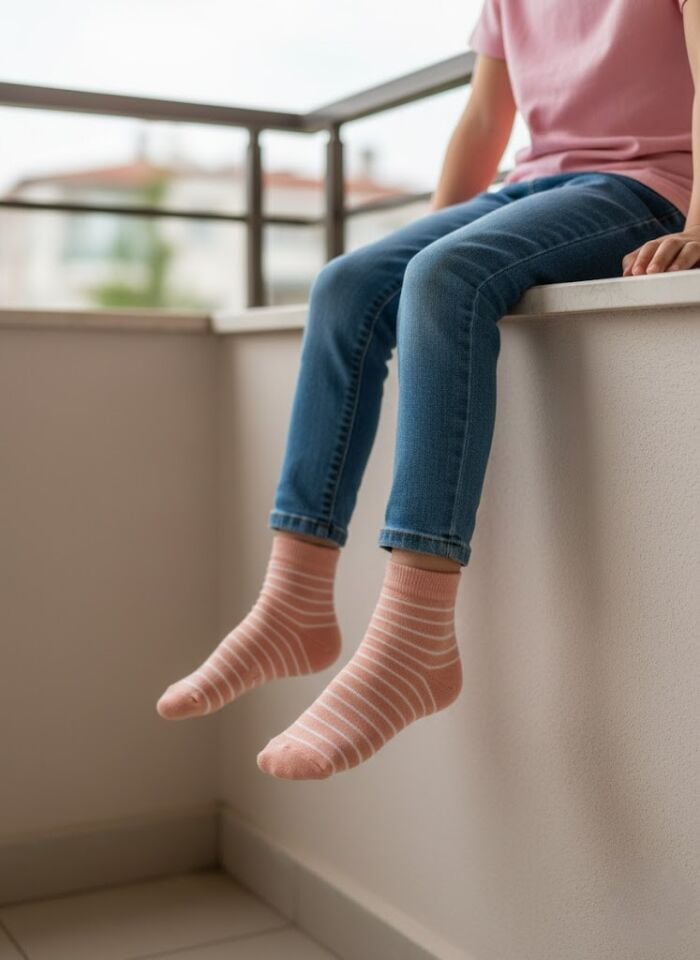 3'lü Kız Çocuk Çorap