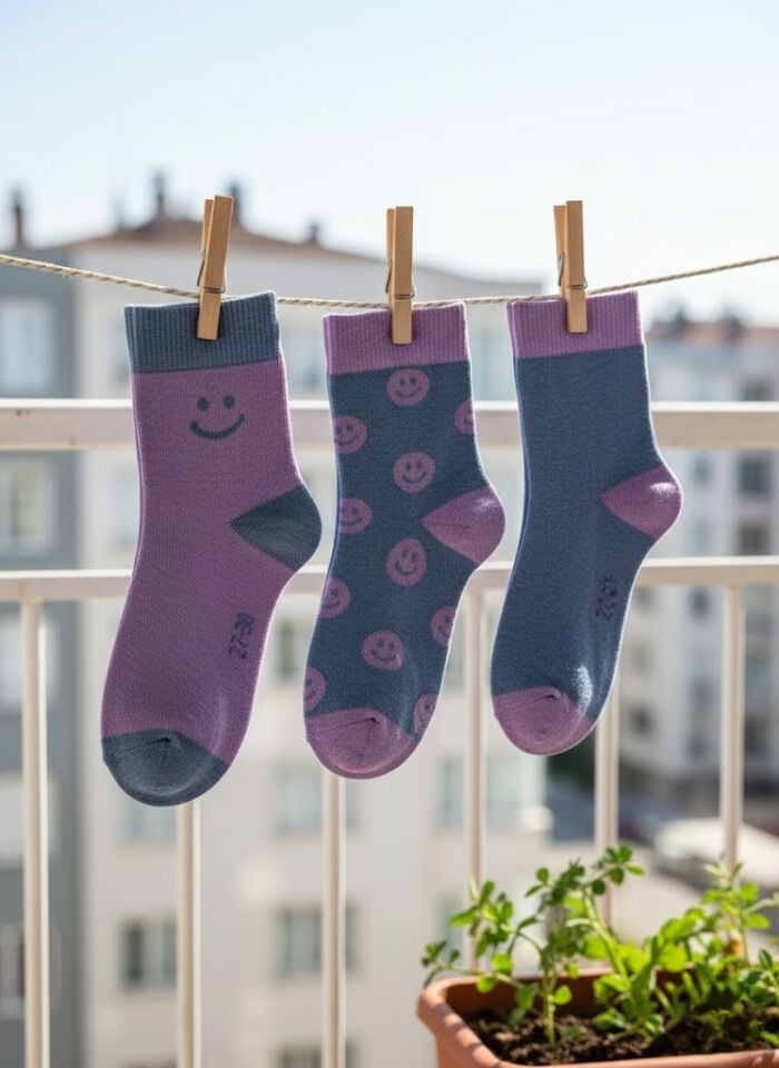 3'lü Kız Çocuk Çorap