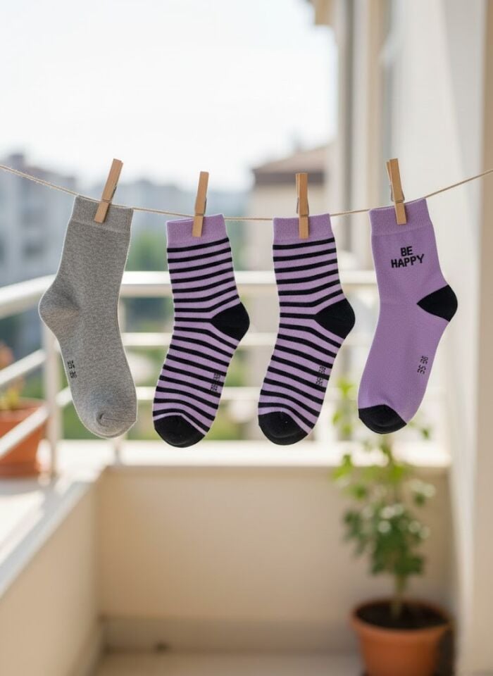 3'lü Kız Çocuk Çorap