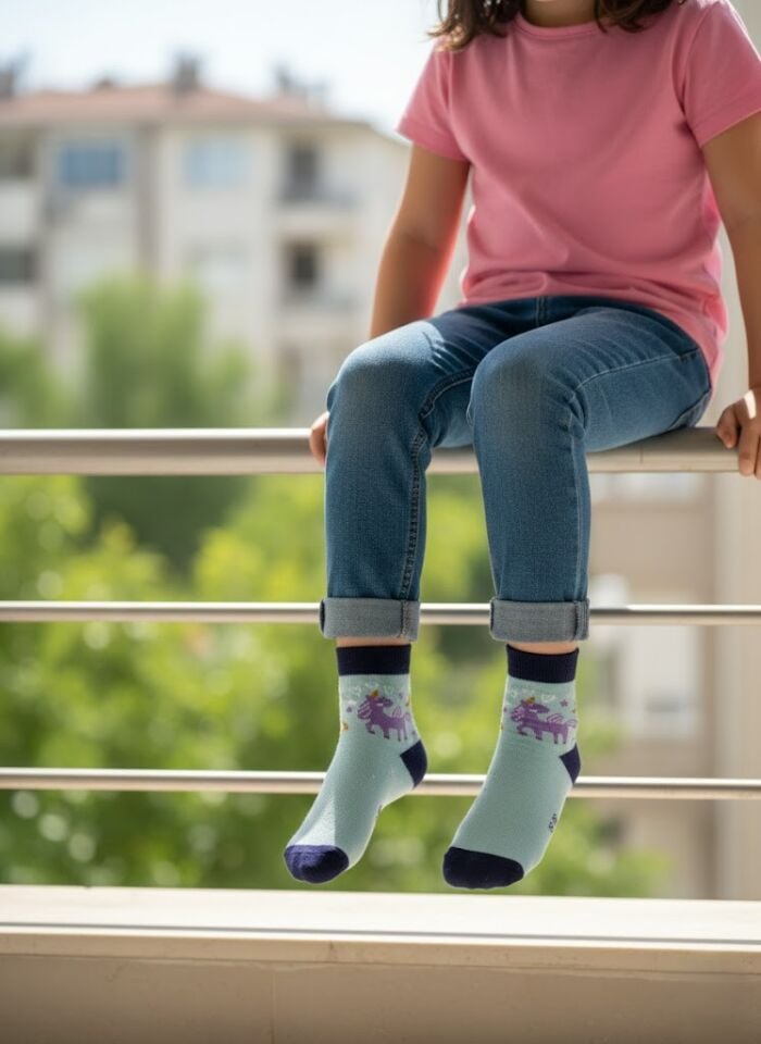 3'lü Kız Çocuk Çorap